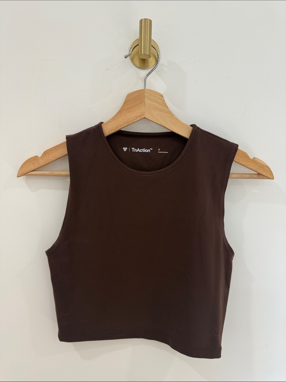 TnA by Aritzia Brown Cropped Tank